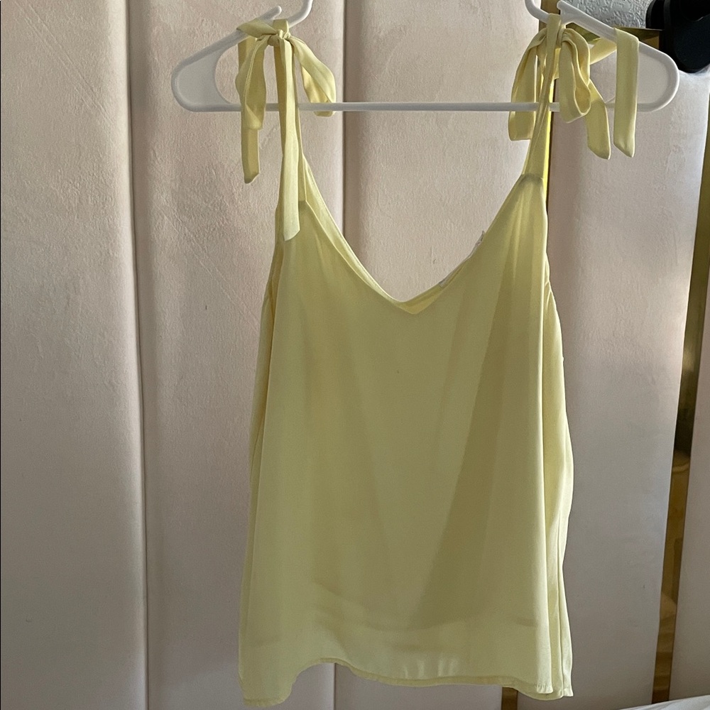 Lush Light Yellow Tie-Strap Camisole